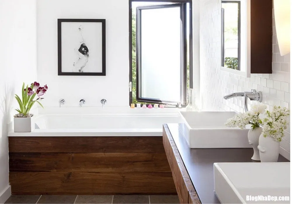 Những mẫu nhà tắm sử dụng chất liệu gỗ tái chế đẹp tinh tế và hút hồn